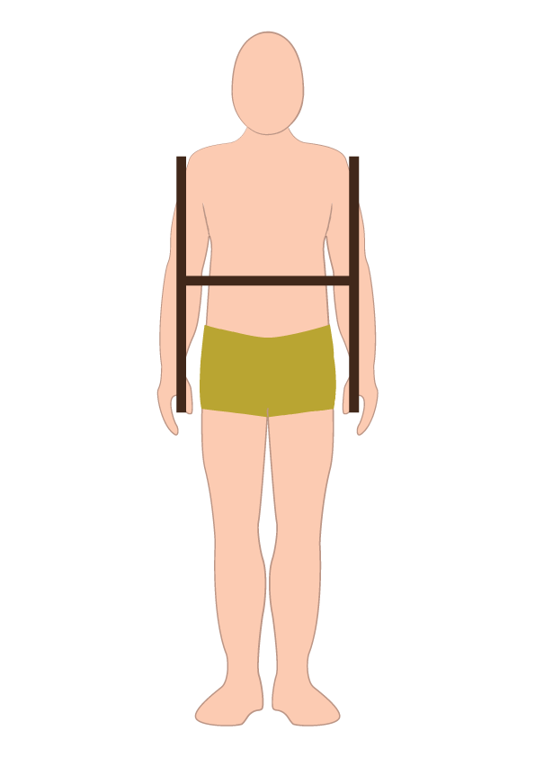 Schmale taille breite hüfte